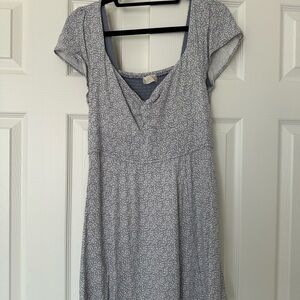 Altar'd State Blue and White Midi Dress